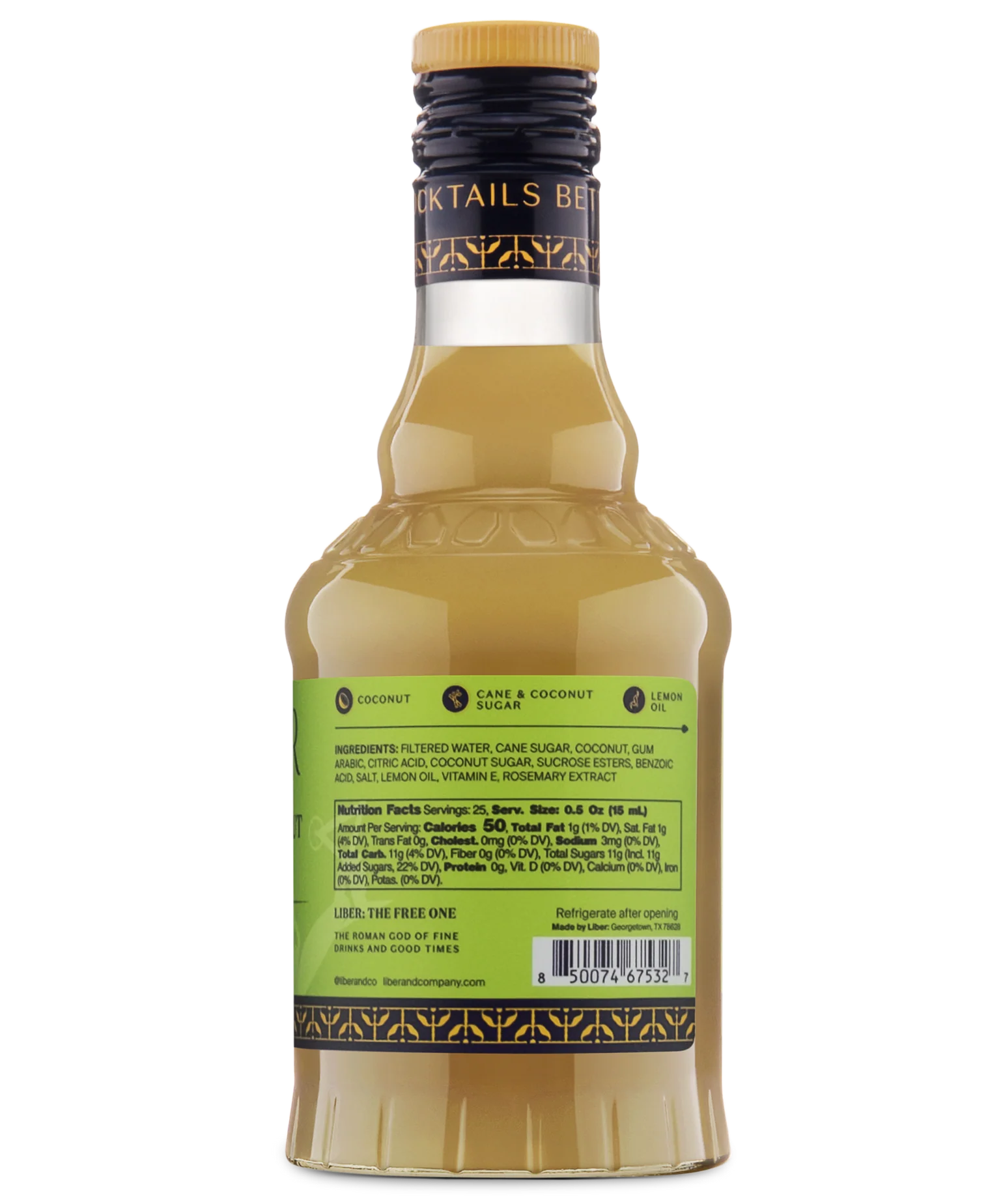 Toasted Coconut Syrup by Liber & Co.