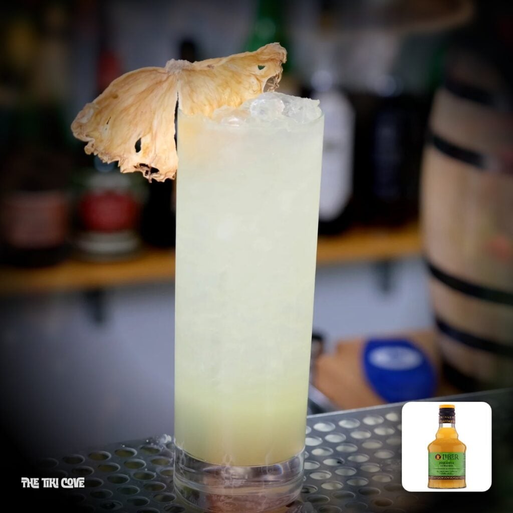 Chartreuse Swizzle cocktail made with Liber & Co. syrup