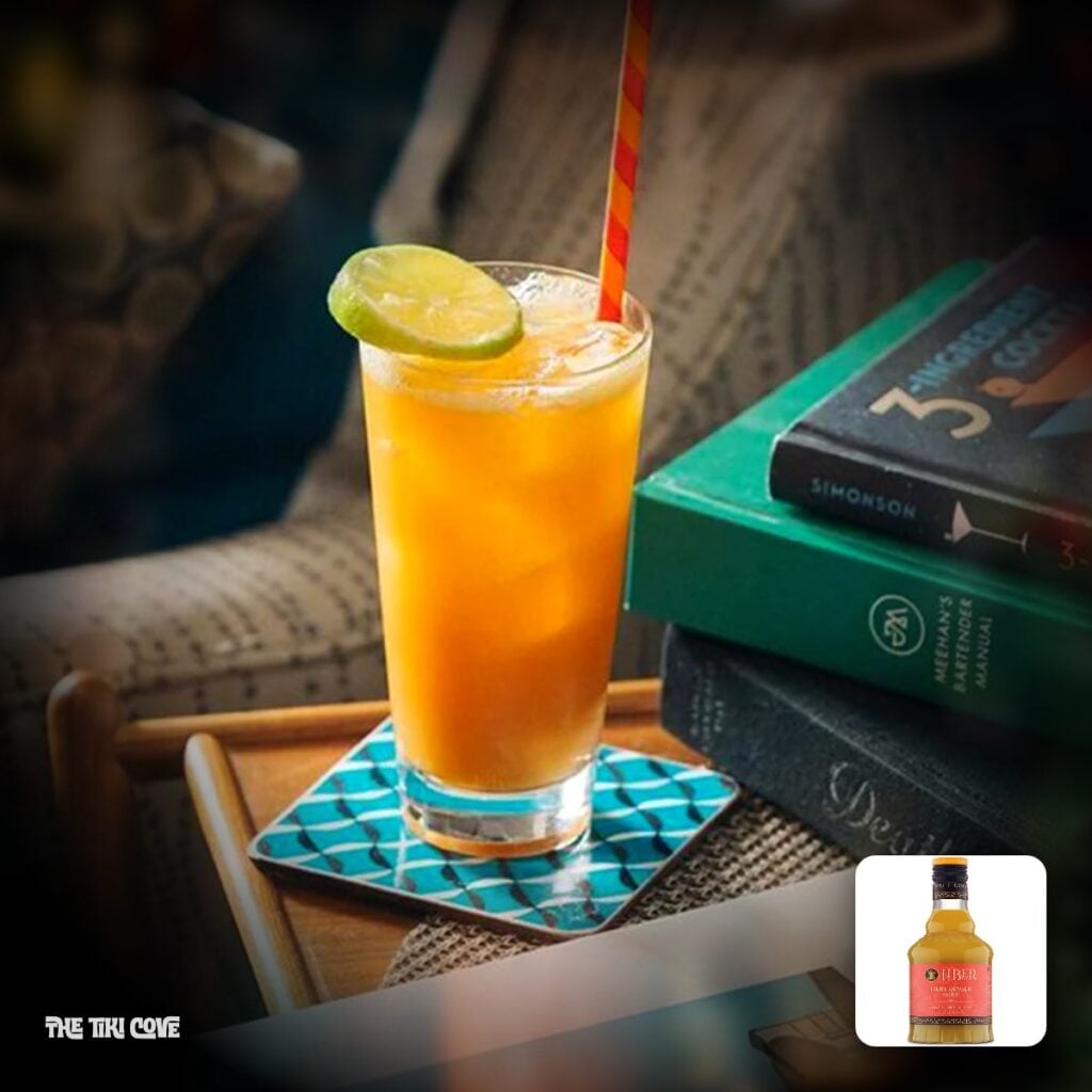 Dark 'n' Stormy cocktail made with Liber & Co. syrup