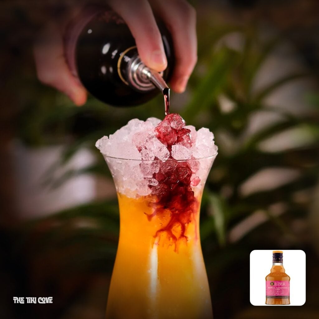 Hurricane cocktail made with Liber & Co. syrup