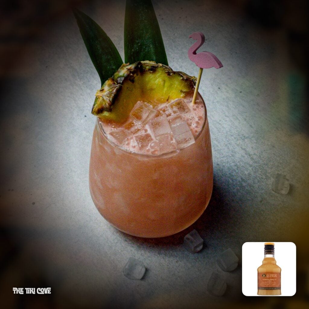 The Jungle Booby cocktail made with Liber & Co. syrup