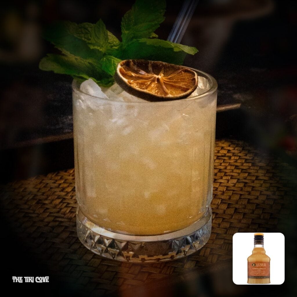 Mezcal Mai Tai cocktail made with Liber & Co. syrup