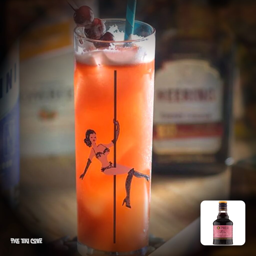 Singapore Sling cocktail made with Liber & Co. syrup