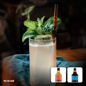 Suffering Bastard cocktail made with Liber & Co. syrup